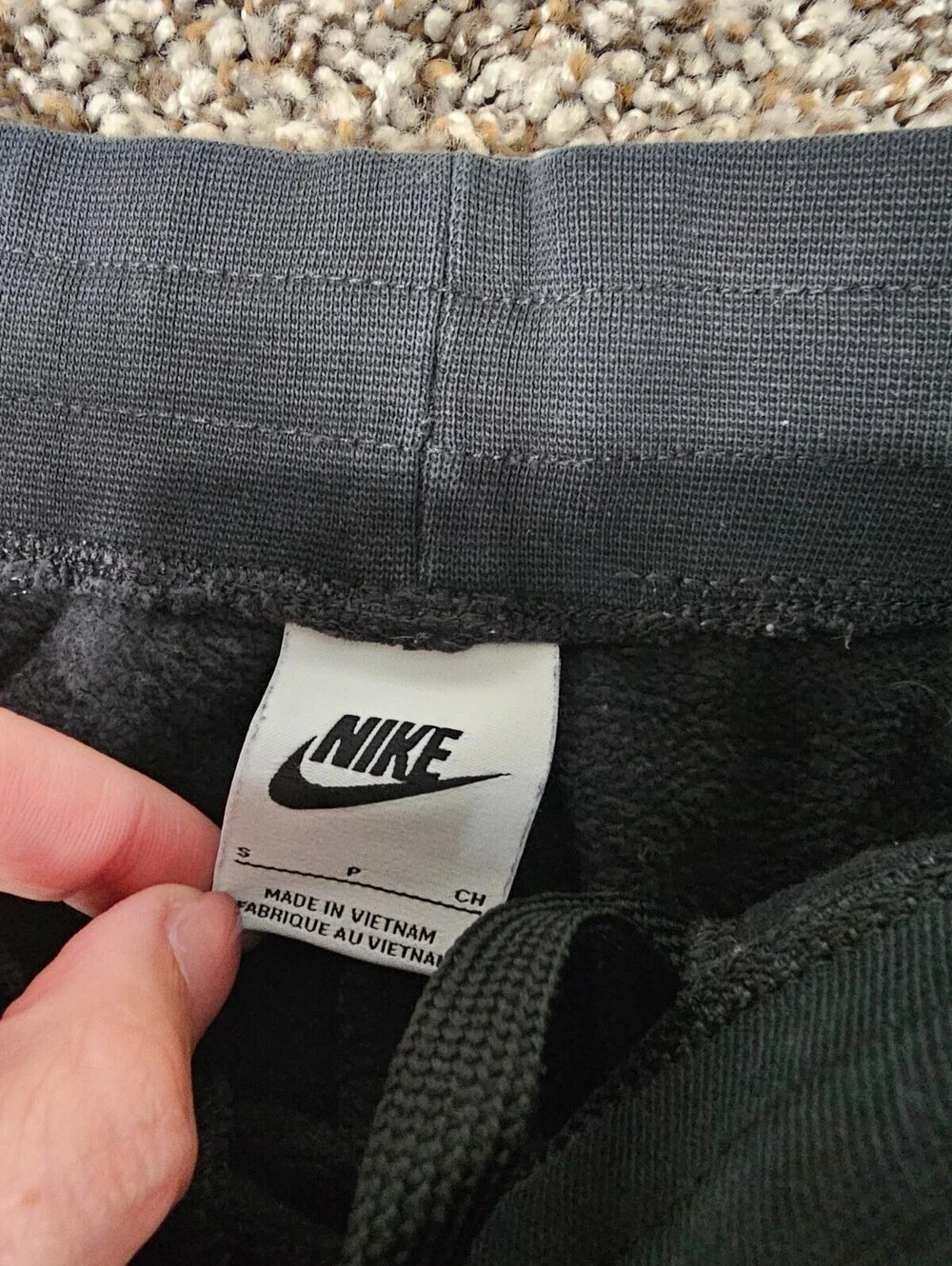 Nike Womens Sz S Classic Jogger Style Sweatpants Black White Mid Rise
